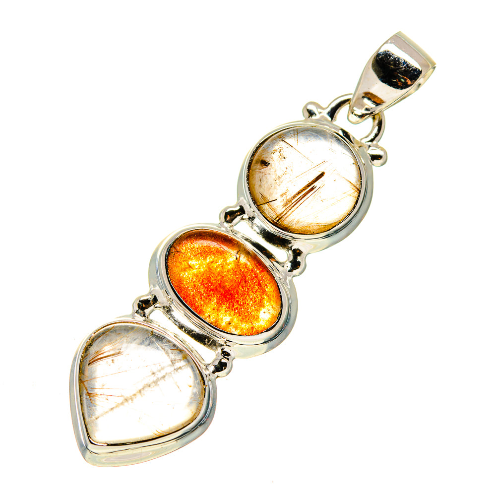 Rutilated Quartz Pendants handcrafted by Ana Silver Co - PD747877