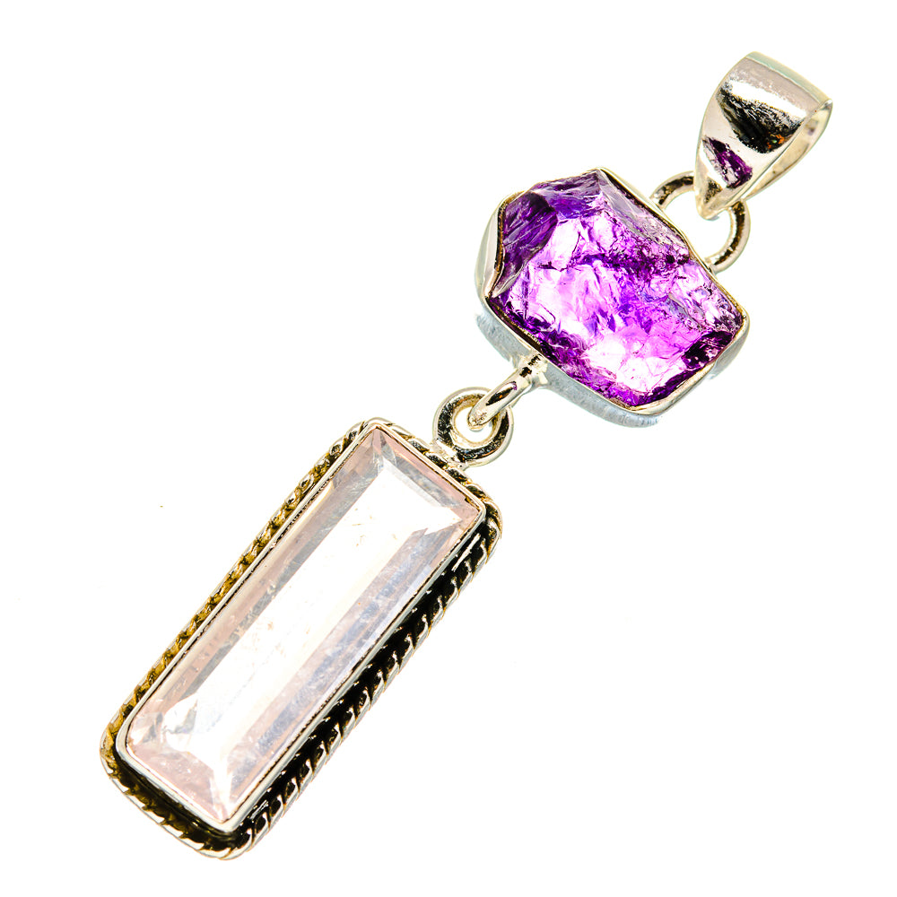 Rose Quartz Pendants handcrafted by Ana Silver Co - PD747969