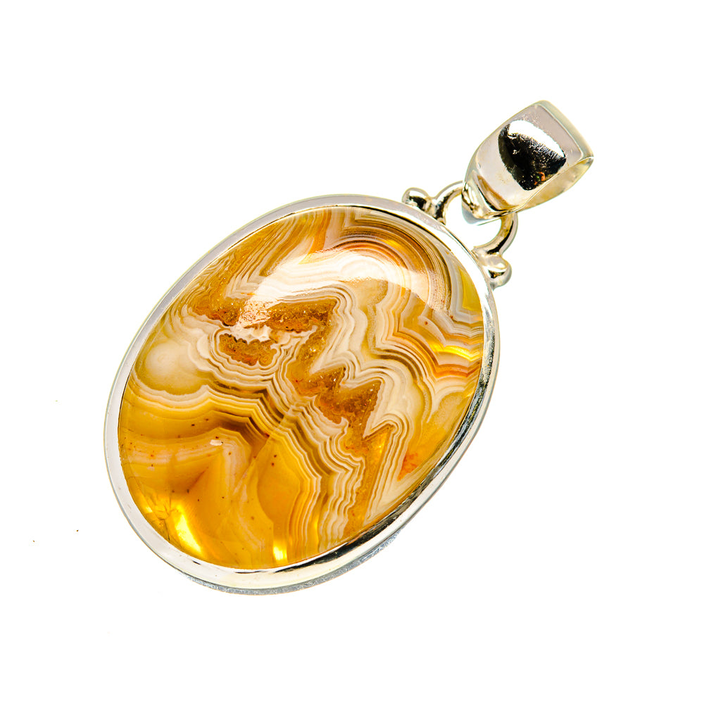 Laguna Lace Agate Pendants handcrafted by Ana Silver Co - PD748031