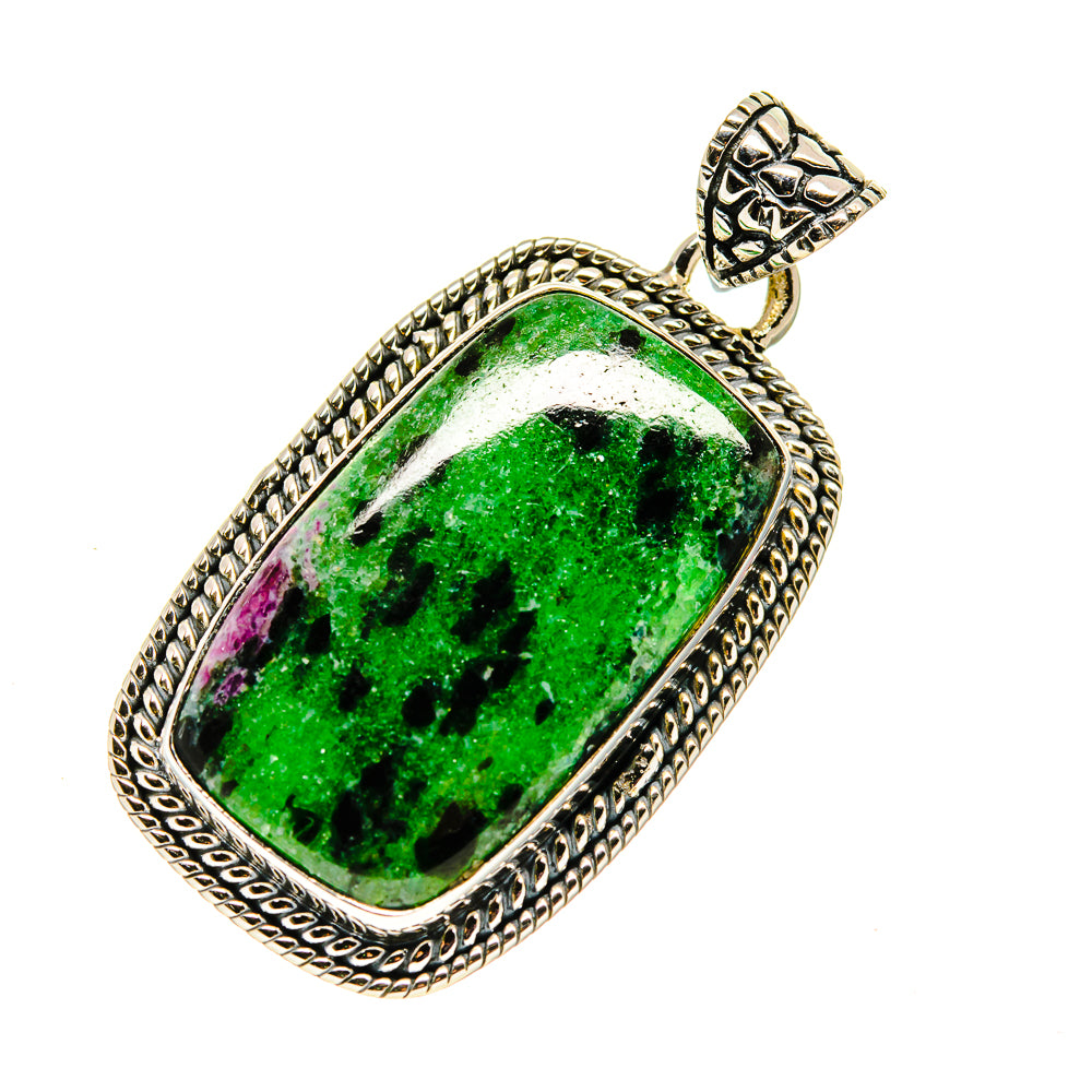 Ruby Zoisite Pendants handcrafted by Ana Silver Co - PD748244