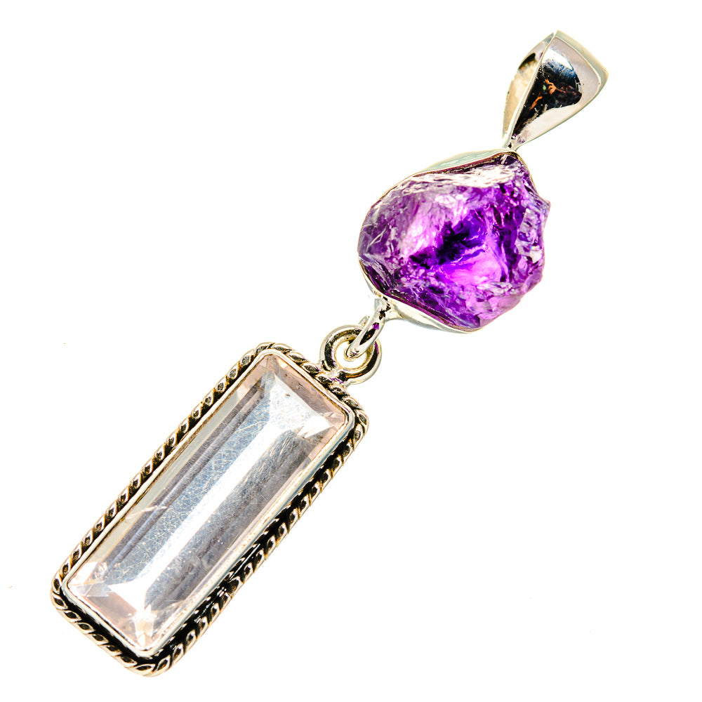 Rose Quartz Pendants handcrafted by Ana Silver Co - PD748404