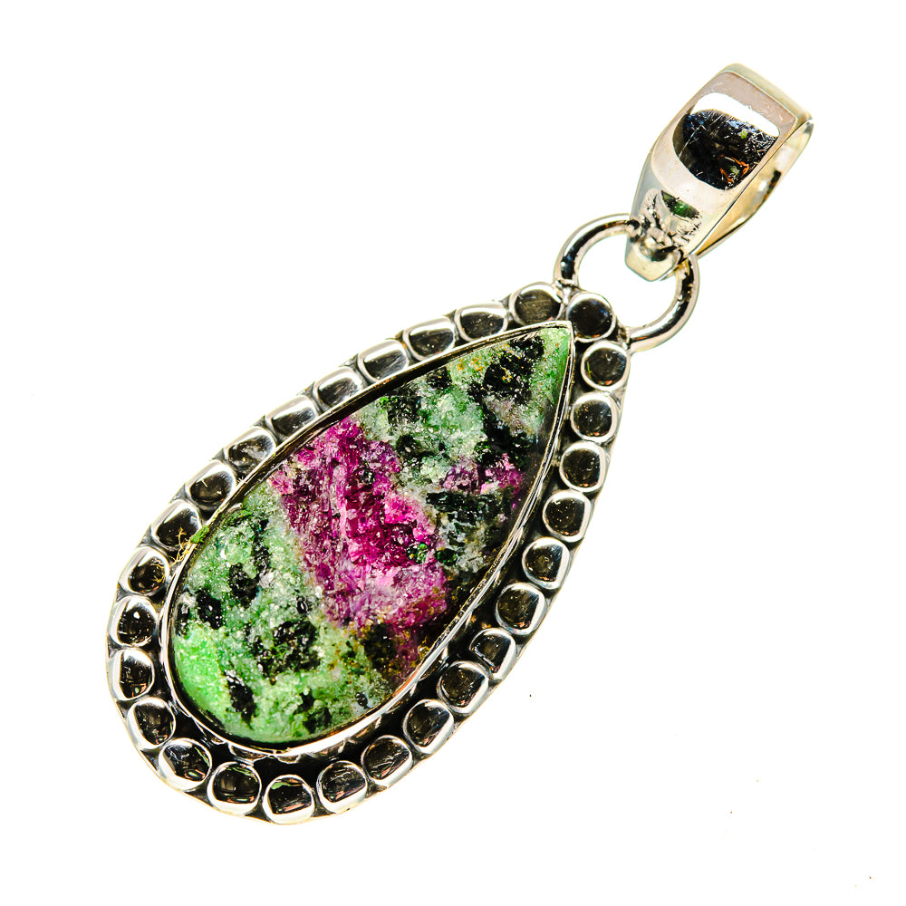 Ruby Zoisite Pendants handcrafted by Ana Silver Co - PD748508