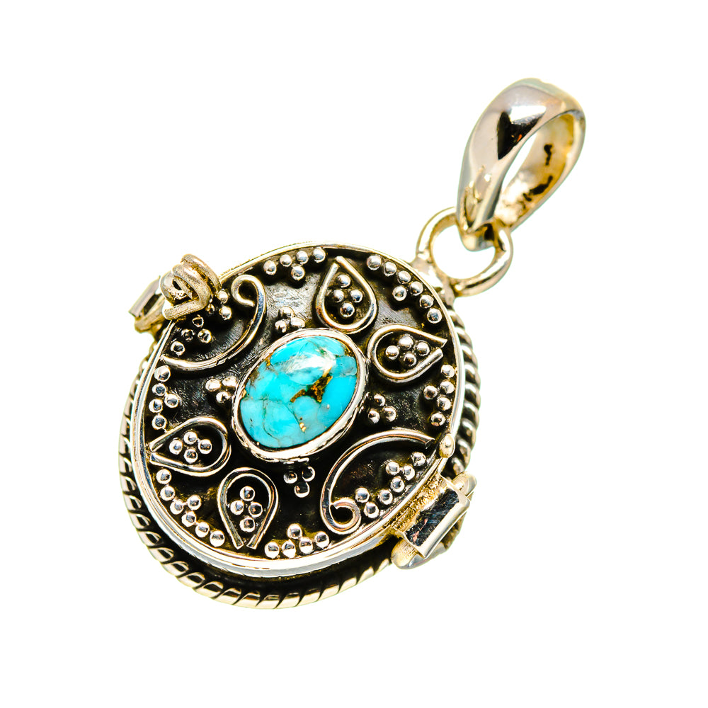Blue Copper Composite Turquoise Pendants handcrafted by Ana Silver Co - PD748687