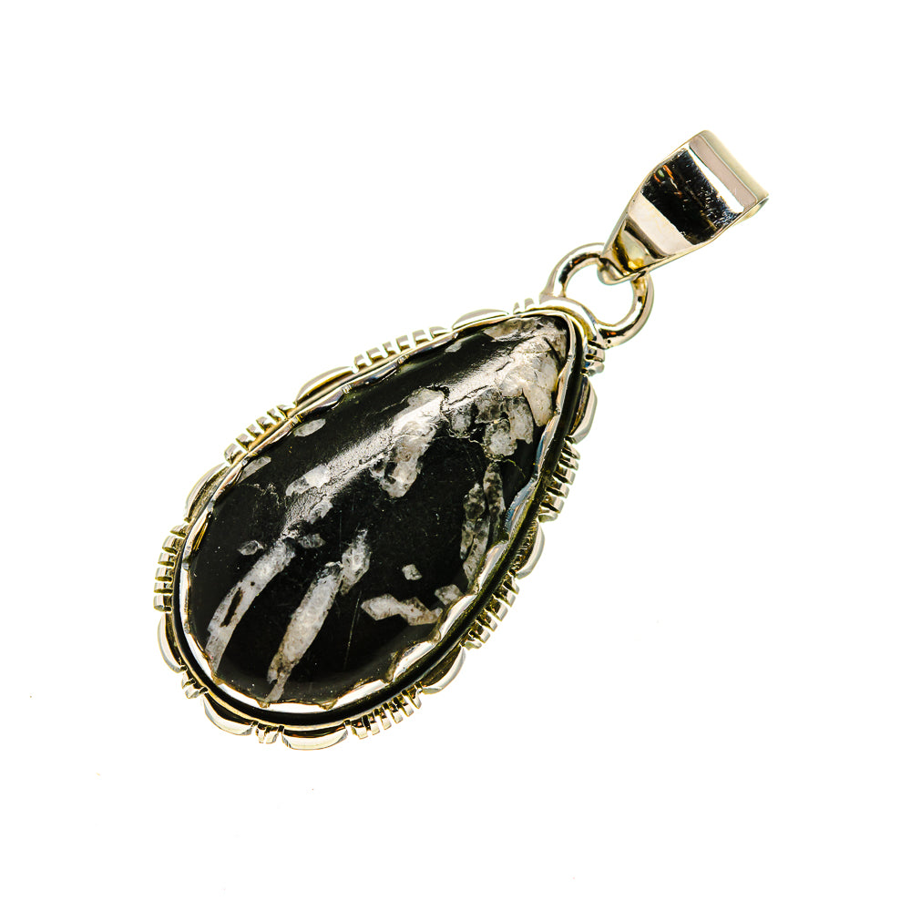 Chrysanthemum Stone Pendants handcrafted by Ana Silver Co - PD749144