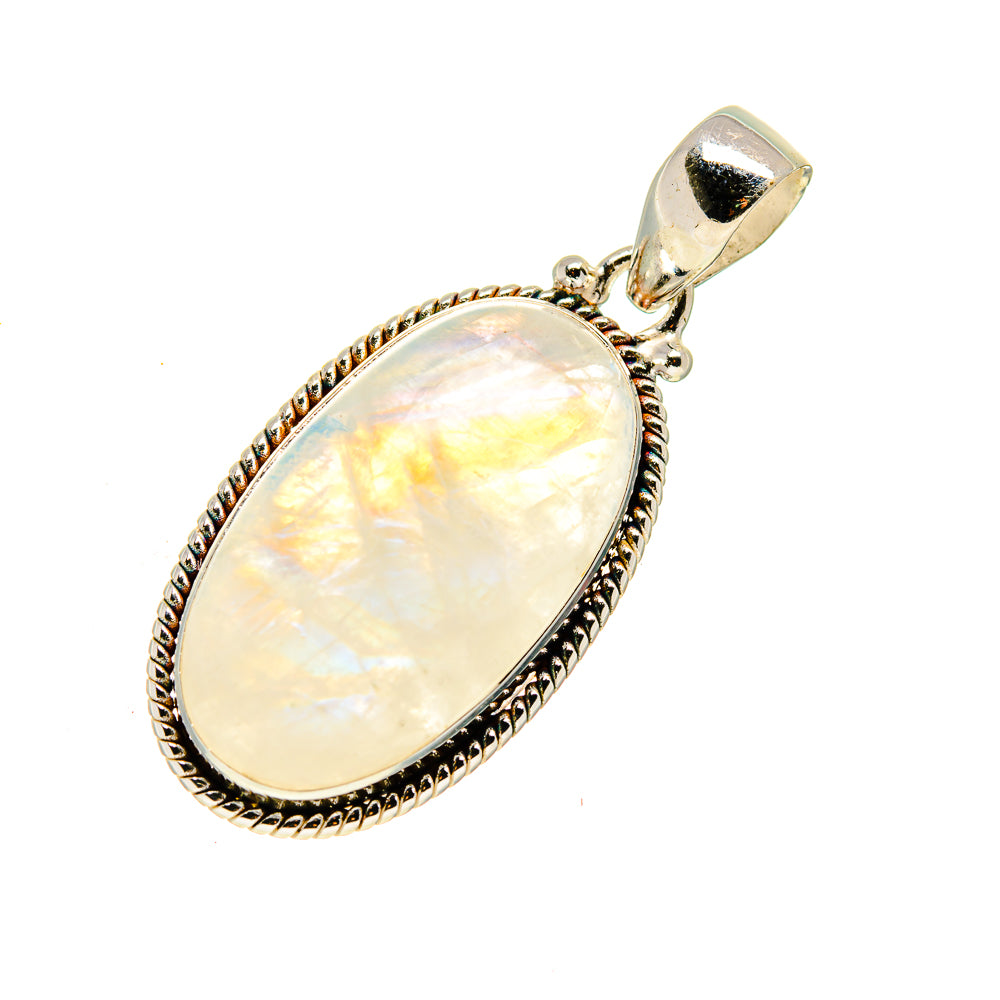 Rainbow Moonstone Pendants handcrafted by Ana Silver Co - PD749401