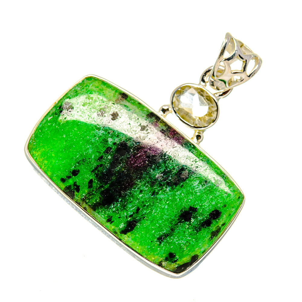 Ruby Zoisite Pendants handcrafted by Ana Silver Co - PD749424