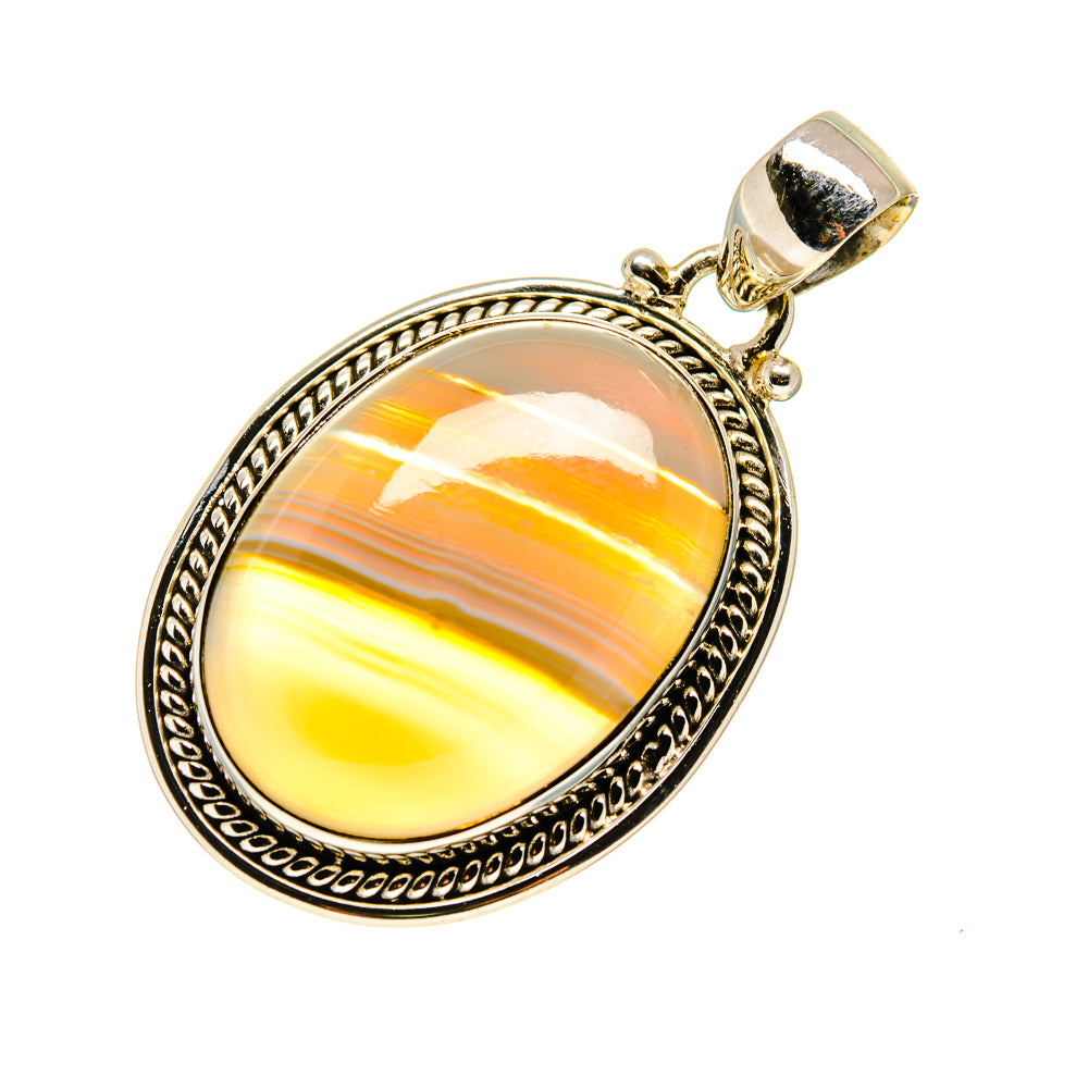 Botswana Agate Pendants handcrafted by Ana Silver Co - PD749559