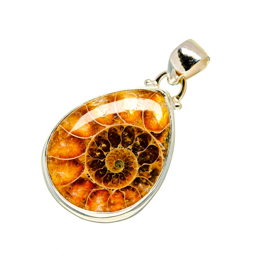 Ammonite Fossil Pendants handcrafted by Ana Silver Co - PD749653