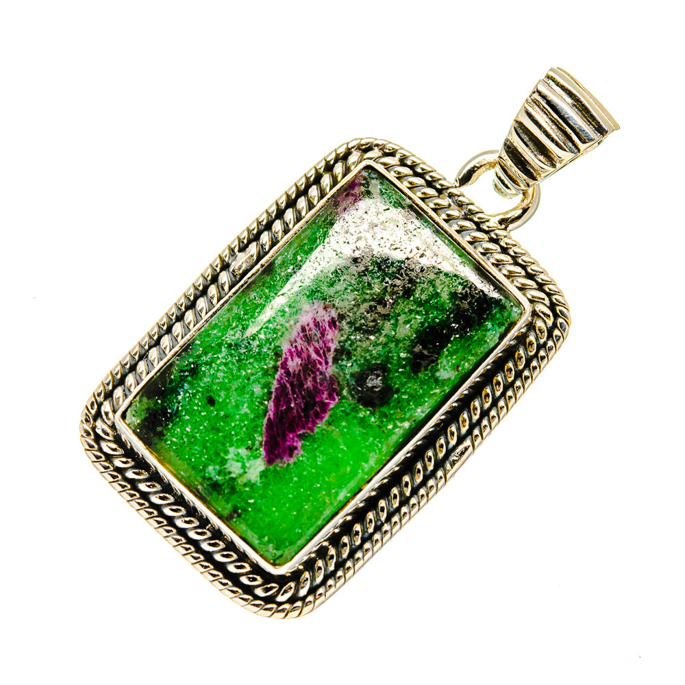 Ruby Zoisite Pendants handcrafted by Ana Silver Co - PD749788