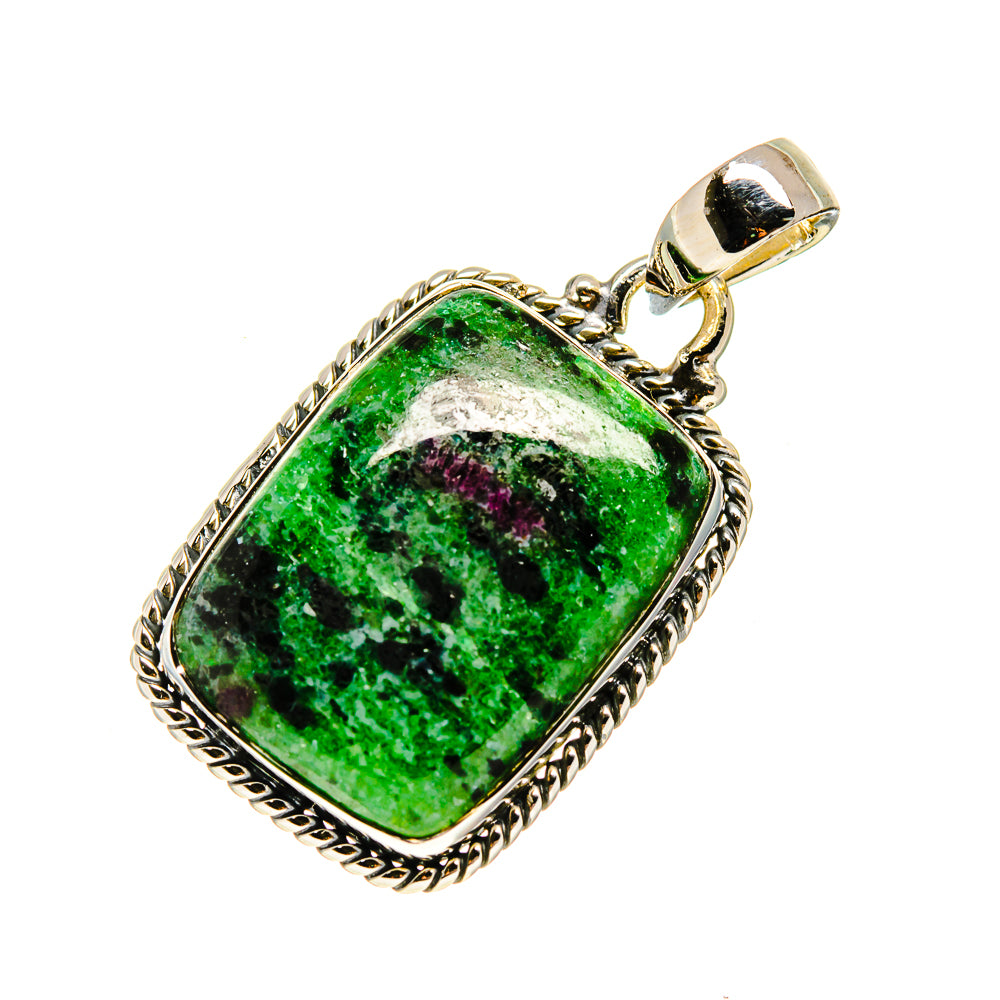 Ruby Zoisite Pendants handcrafted by Ana Silver Co - PD749875