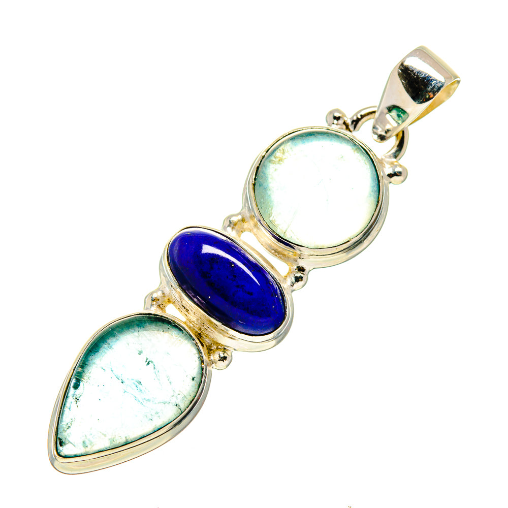 Blue Fluorite Pendants handcrafted by Ana Silver Co - PD749941