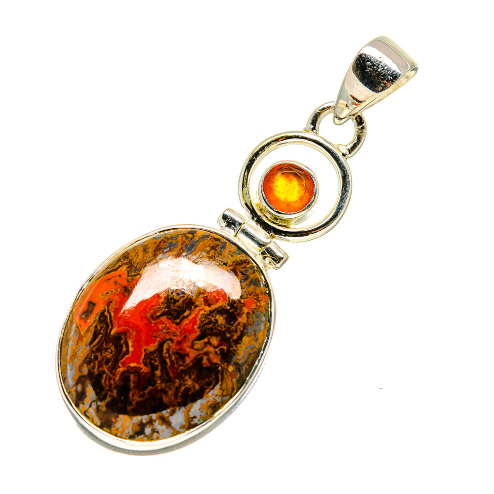 Moroccan Agate Pendants handcrafted by Ana Silver Co - PD750600