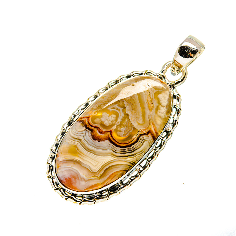Laguna Lace Agate Pendants handcrafted by Ana Silver Co - PD750695