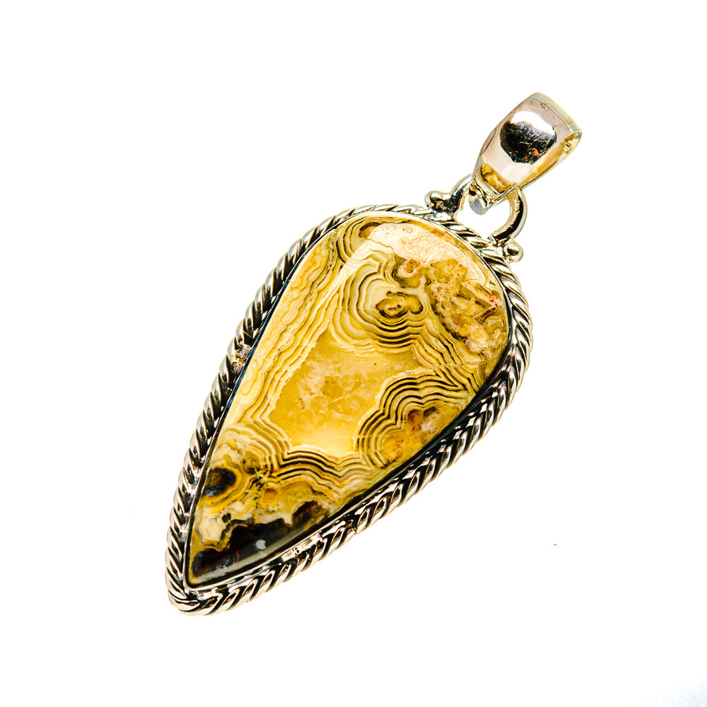 Laguna Lace Agate Pendants handcrafted by Ana Silver Co - PD750704