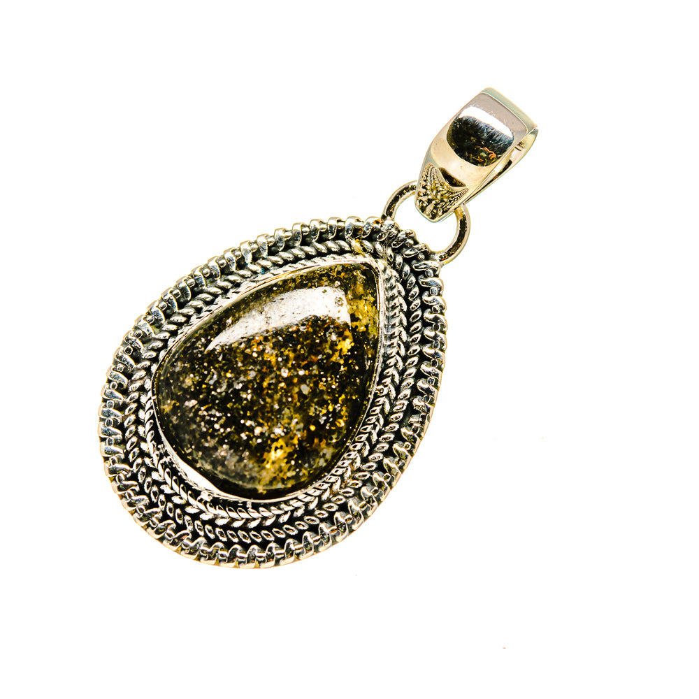 Black agate oval pendant in 925 sterling silver, rope and bezel frame