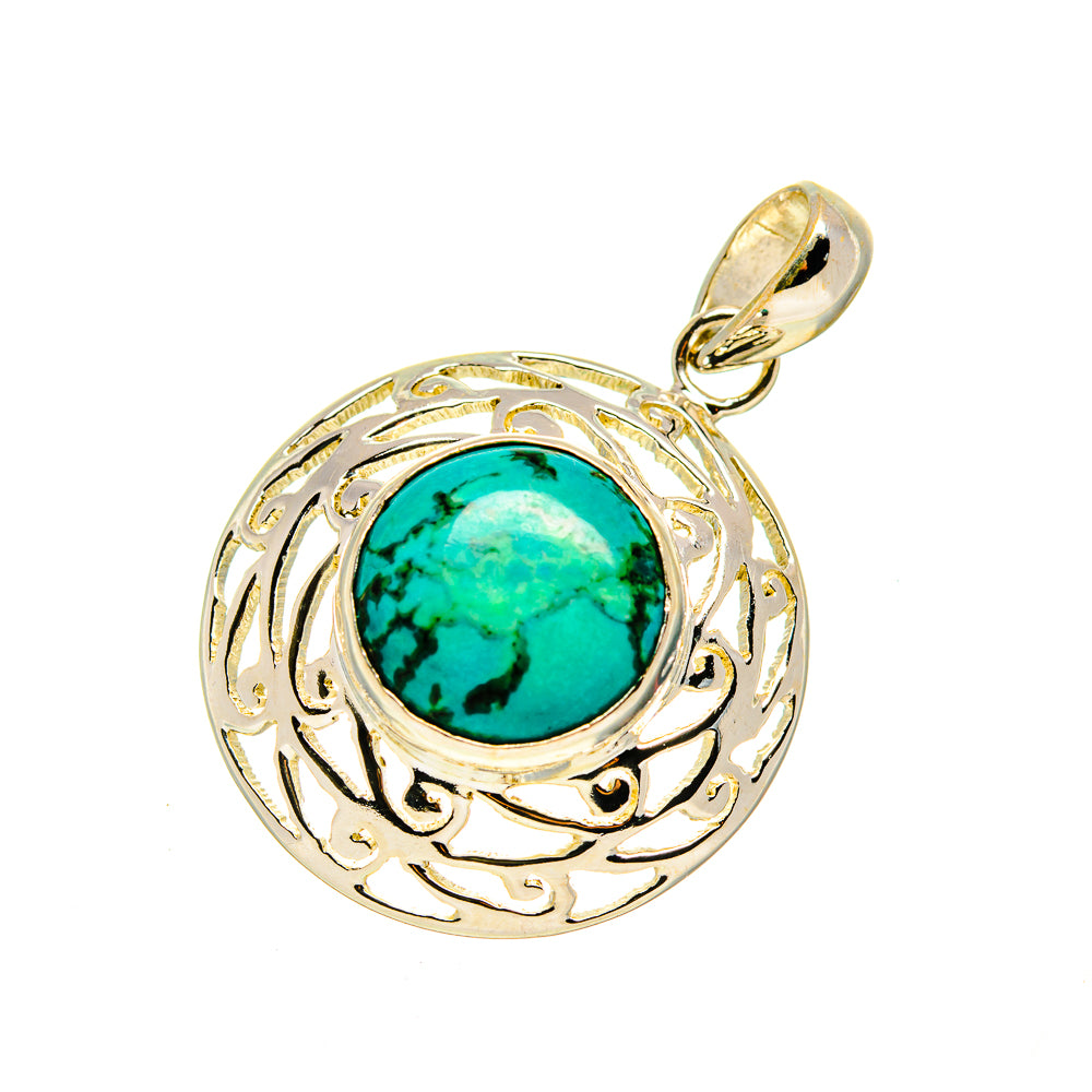 Tibetan Turquoise Pendants handcrafted by Ana Silver Co - PD751331