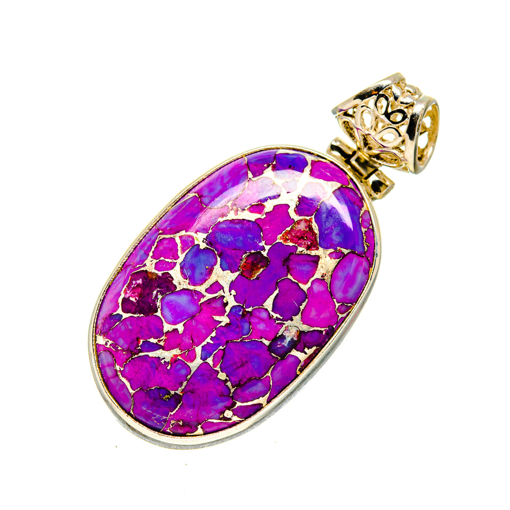 Purple Copper Composite Turquoise Pendants handcrafted by Ana Silver Co - PD751381