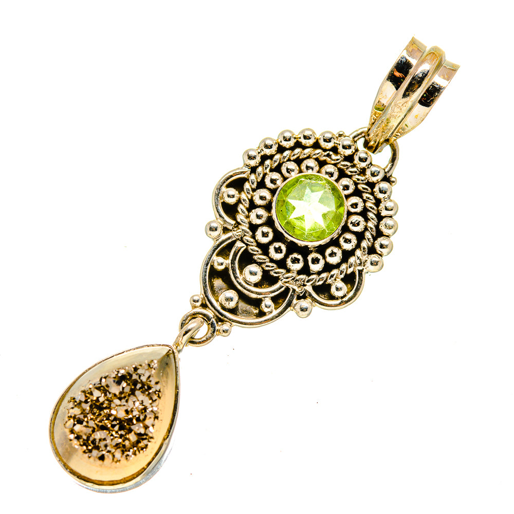 Pyrite Druzy Pendants handcrafted by Ana Silver Co - PD751396