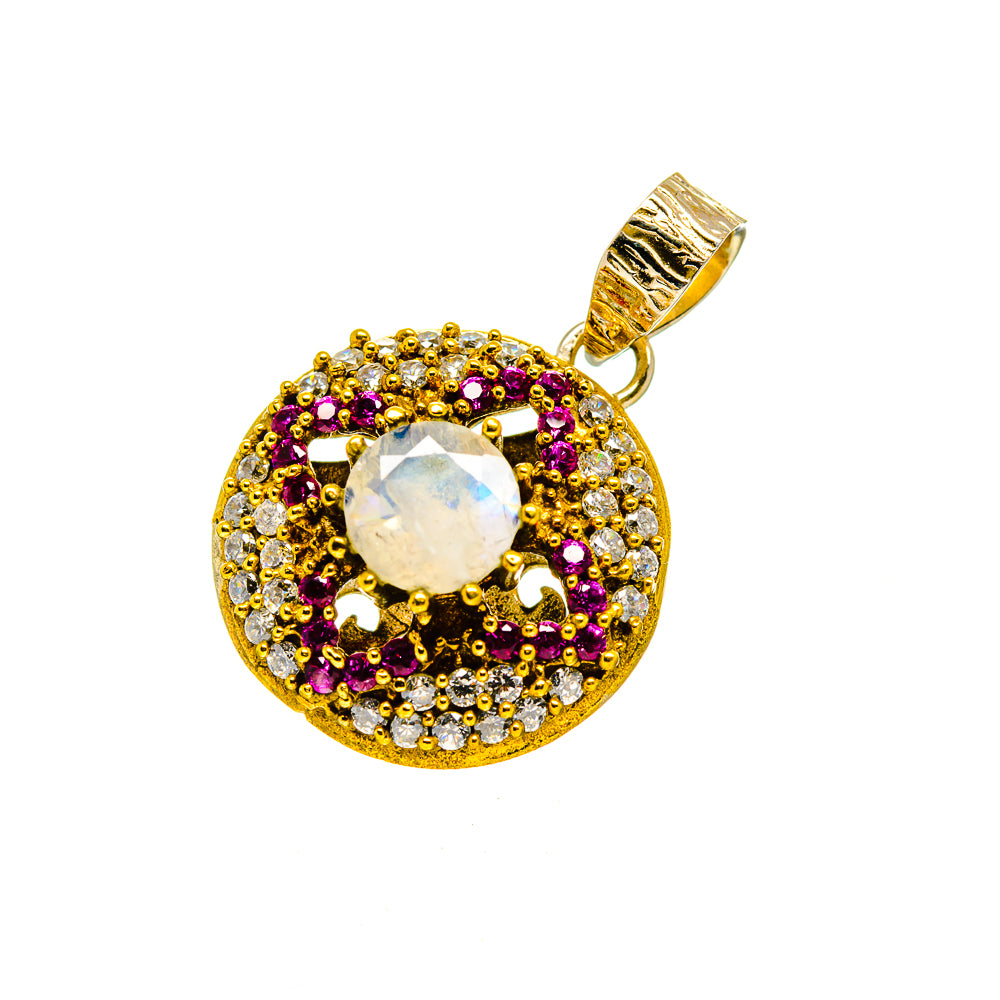 Rainbow Moonstone Pendants handcrafted by Ana Silver Co - PD751648