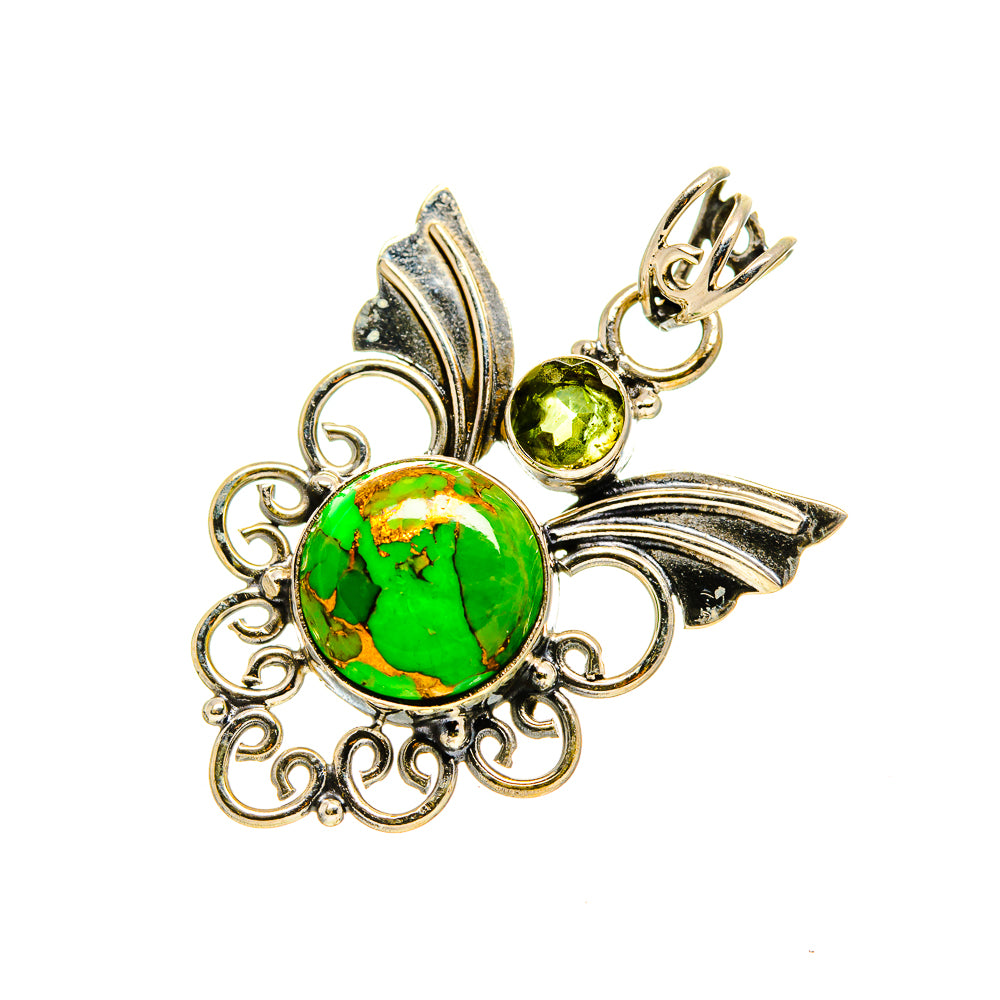 Green Copper Composite Turquoise Pendants handcrafted by Ana Silver Co - PD751795