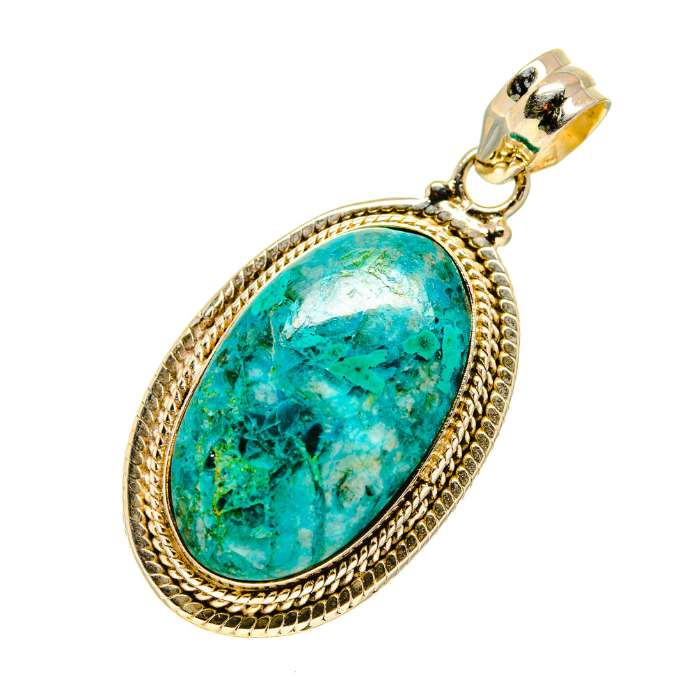 Chrysocolla Pendants handcrafted by Ana Silver Co - PD752044