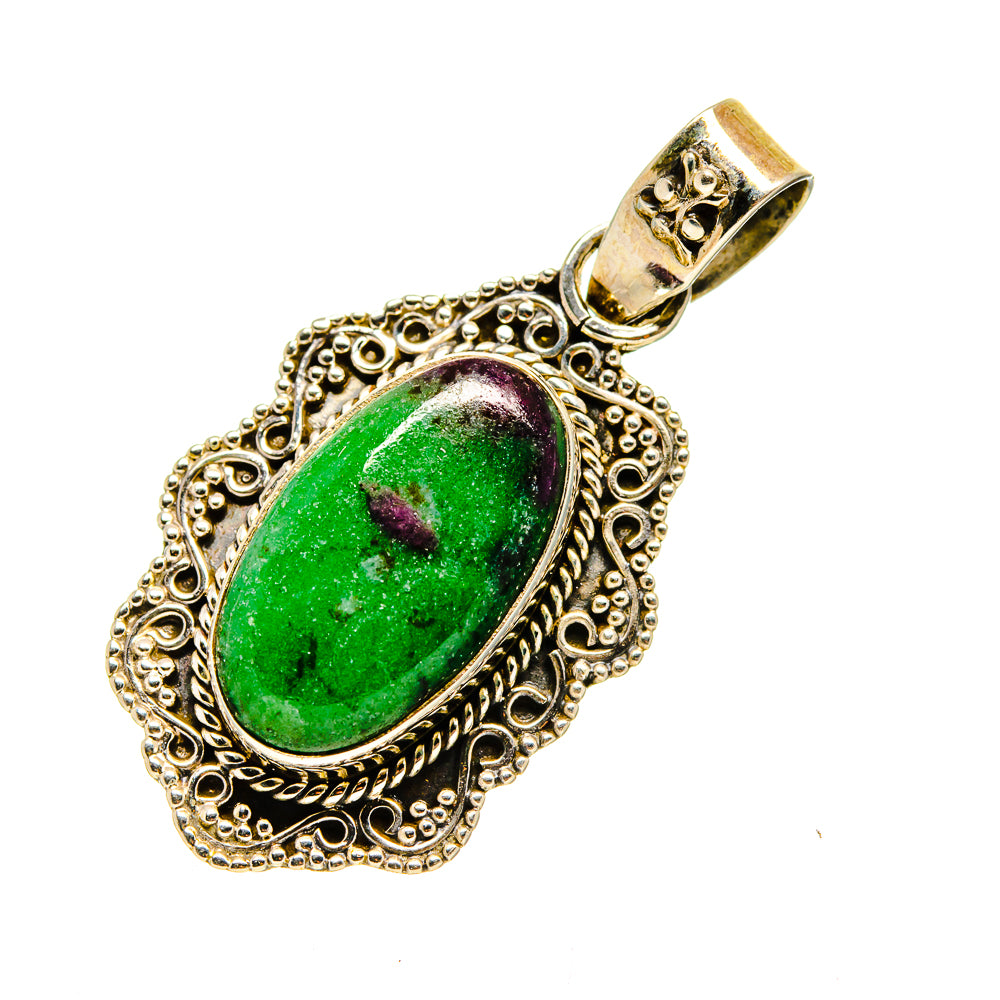 Ruby Zoisite Pendants handcrafted by Ana Silver Co - PD752091