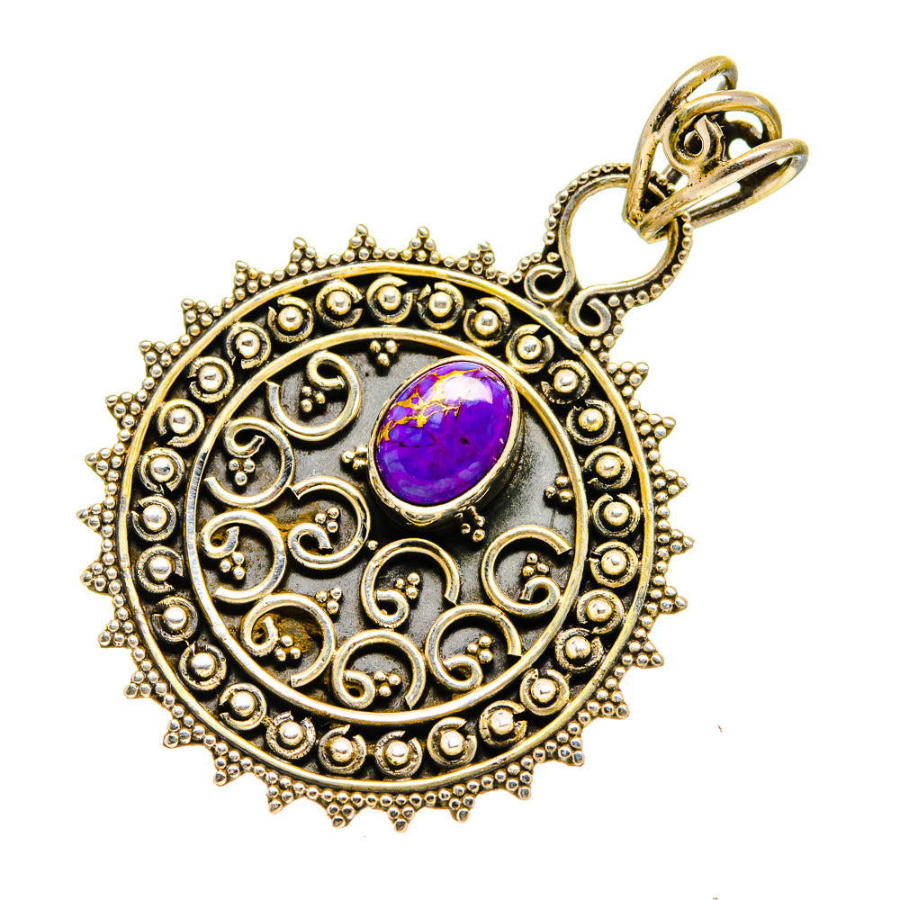 Purple Copper Composite Turquoise Pendants handcrafted by Ana Silver Co - PD752099