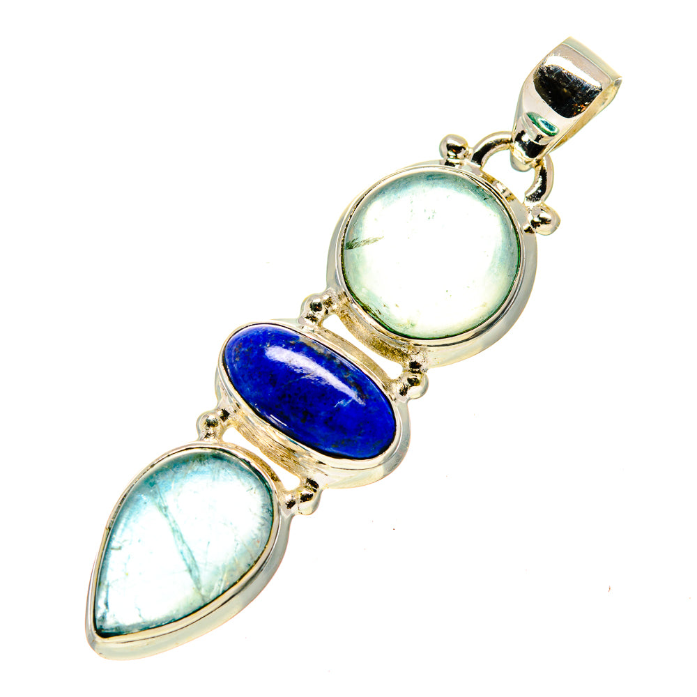 Aquamarine Pendants handcrafted by Ana Silver Co - PD752126