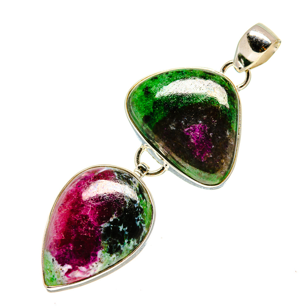 Ruby Zoisite Pendants handcrafted by Ana Silver Co - PD752150