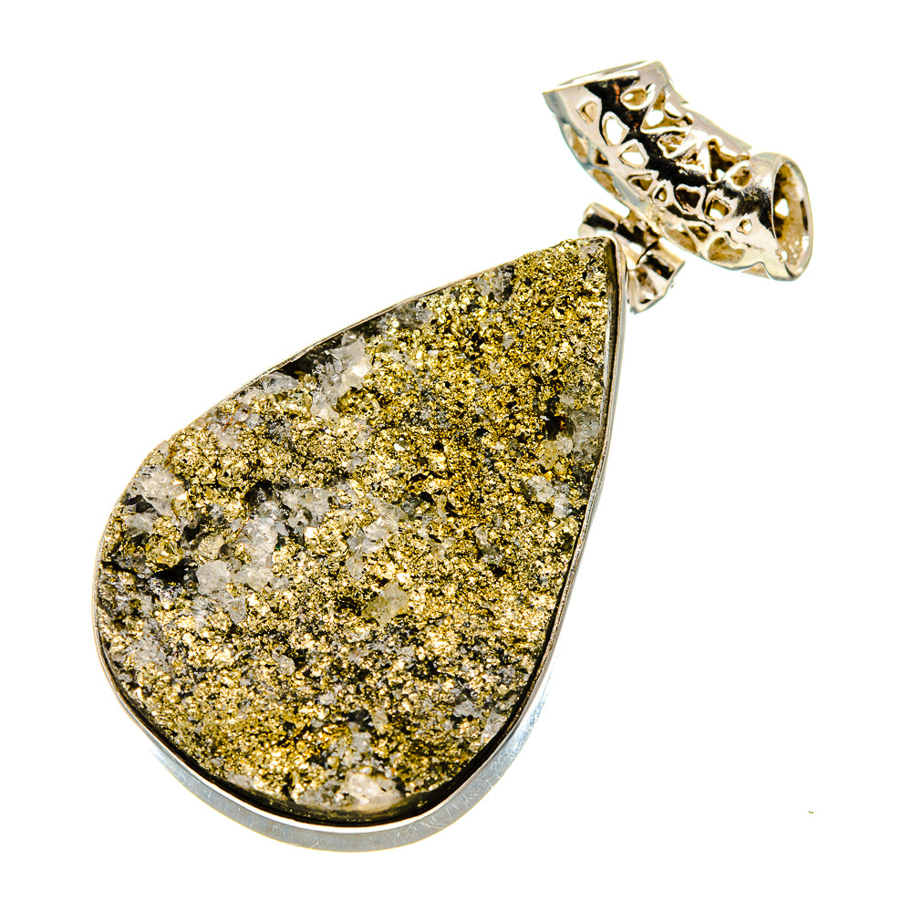 Spectro Pyrite Druzy Pendants handcrafted by Ana Silver Co - PD752211