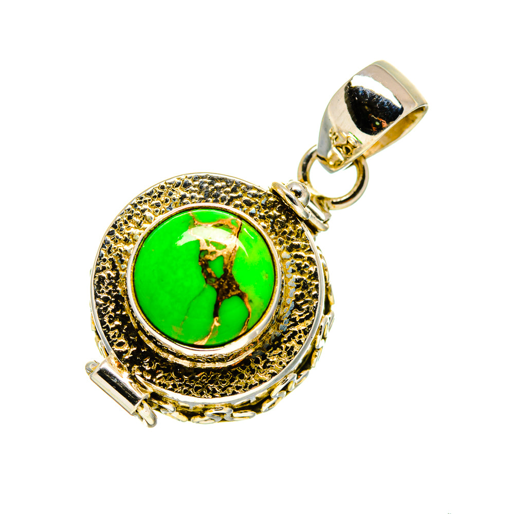 Green Copper Composite Turquoise Pendants handcrafted by Ana Silver Co - PD752306