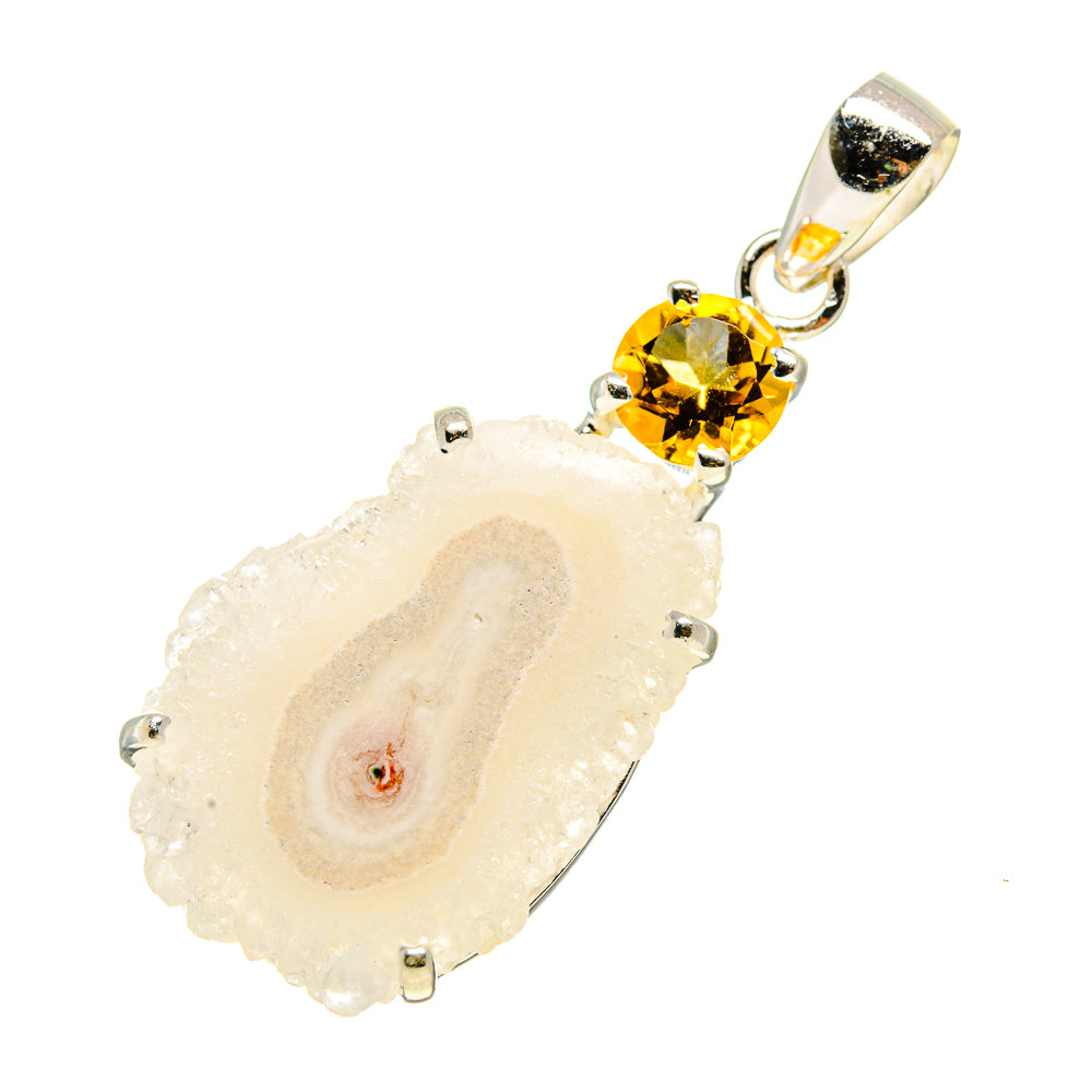 White Solar Quartz Pendants handcrafted by Ana Silver Co - PD752361