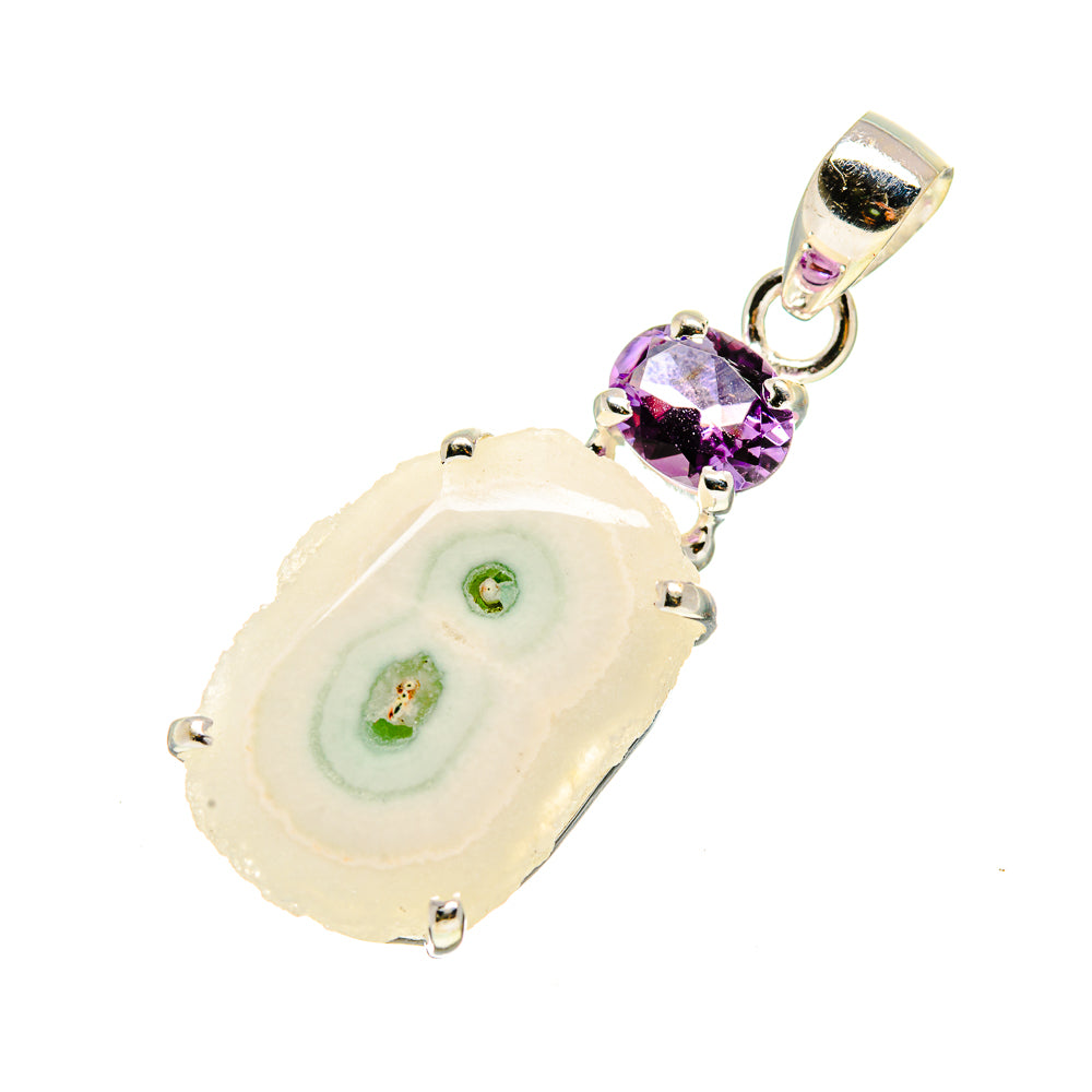 White Solar Quartz Pendants handcrafted by Ana Silver Co - PD752362