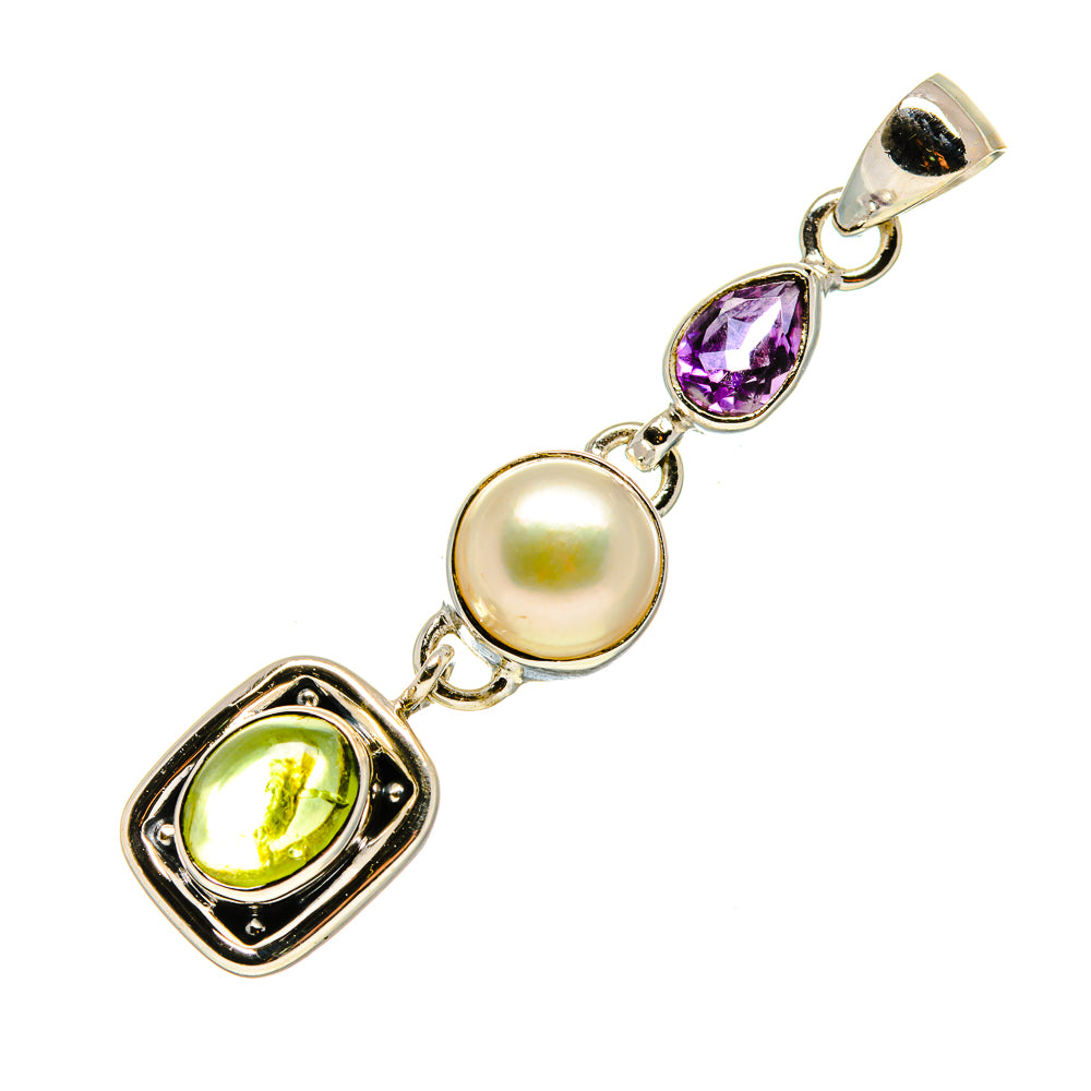 Green Tourmaline Pendants handcrafted by Ana Silver Co - PD752822