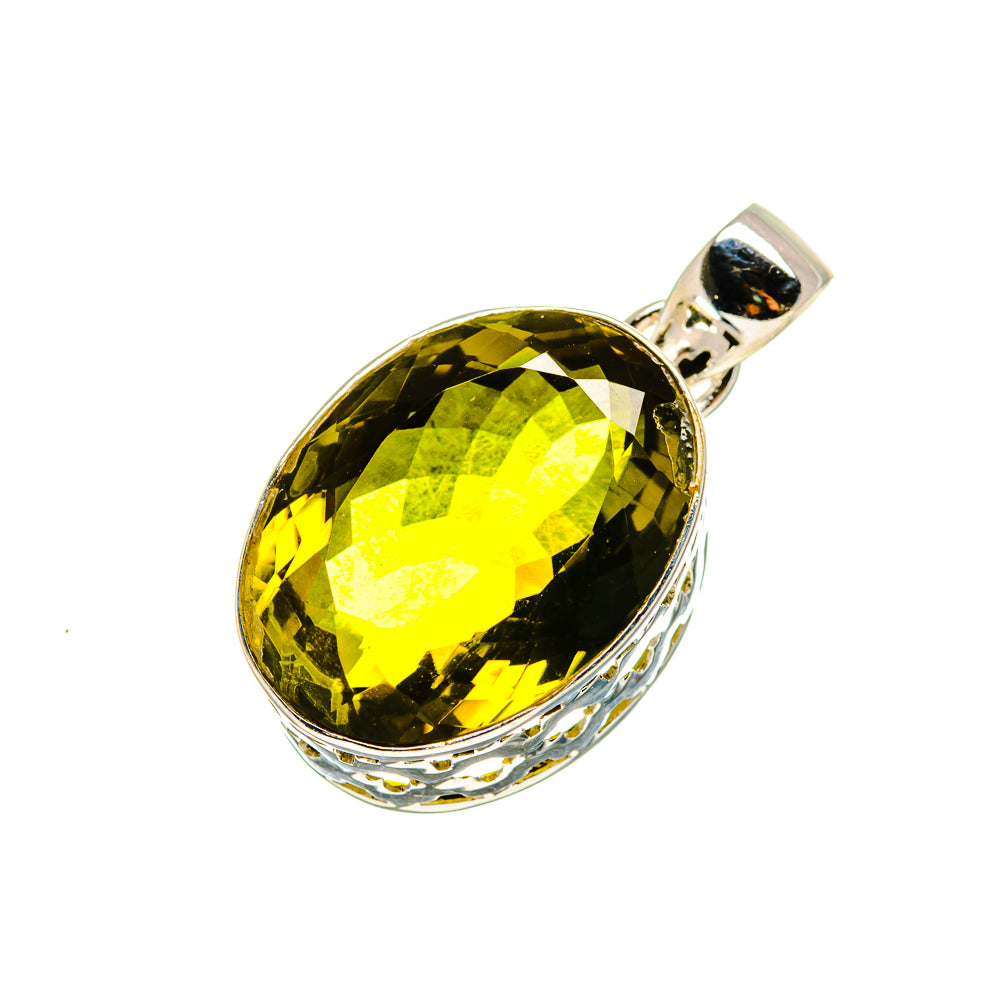 Olive Quartz Pendants handcrafted by Ana Silver Co - PD753588