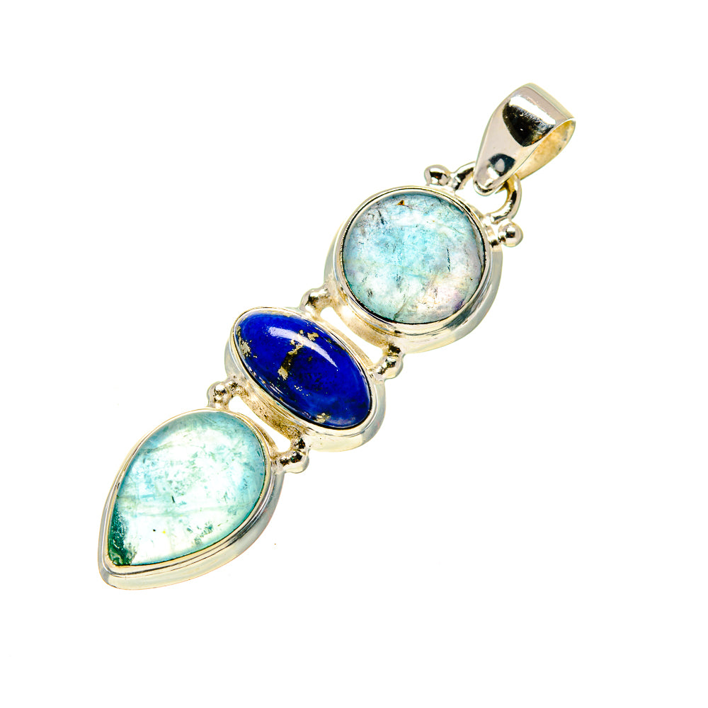 Blue Fluorite Pendants handcrafted by Ana Silver Co - PD753975