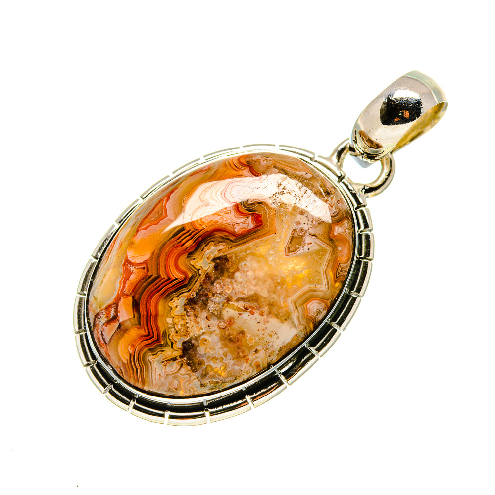 Laguna Lace Agate Pendants handcrafted by Ana Silver Co - PD754070