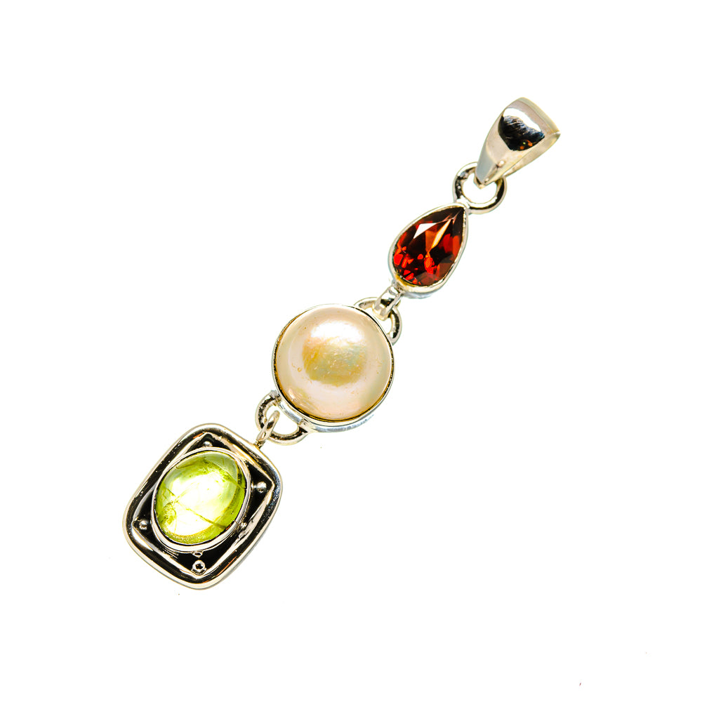 Green Tourmaline Pendants handcrafted by Ana Silver Co - PD754092