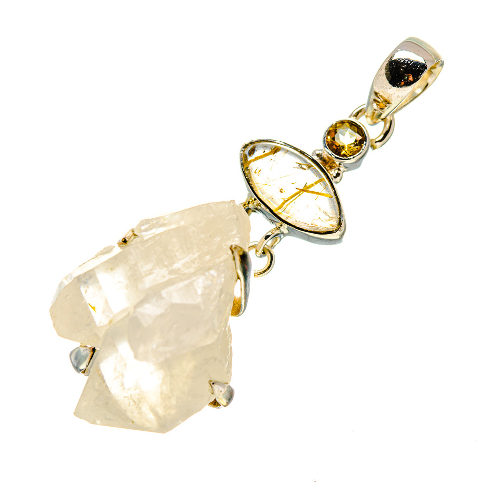 White Quartz Pendants handcrafted by Ana Silver Co - PD754108