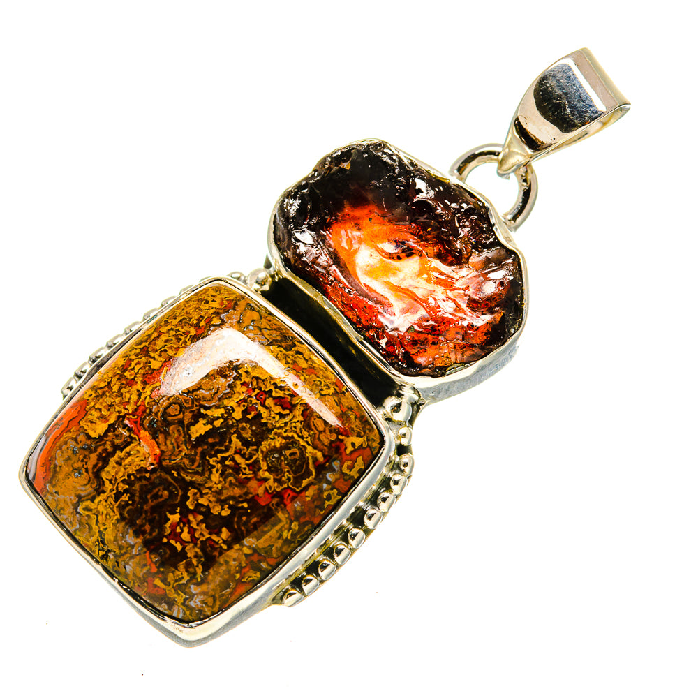 Moroccan Agate Pendants handcrafted by Ana Silver Co - PD754143