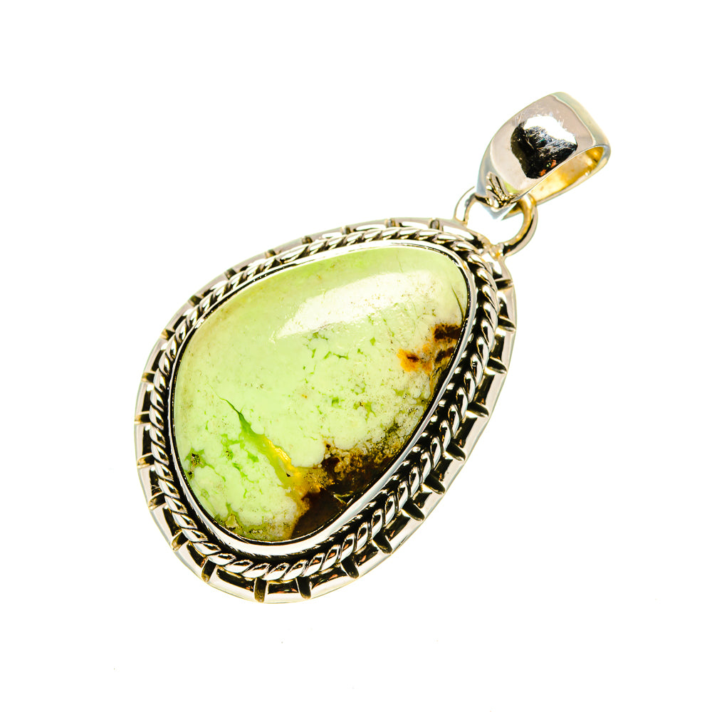 Lemon Chrysoprase Pendants handcrafted by Ana Silver Co - PD754168