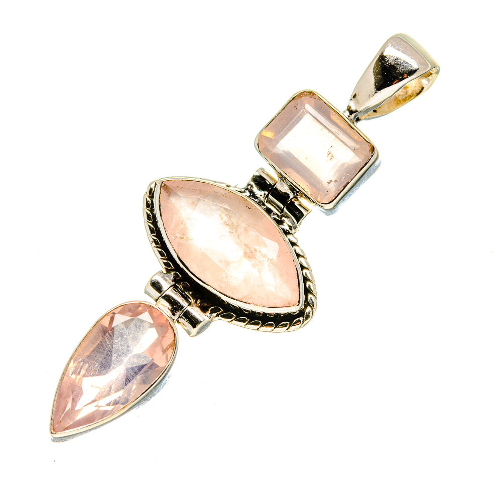 Rose Quartz Pendants handcrafted by Ana Silver Co - PD754228