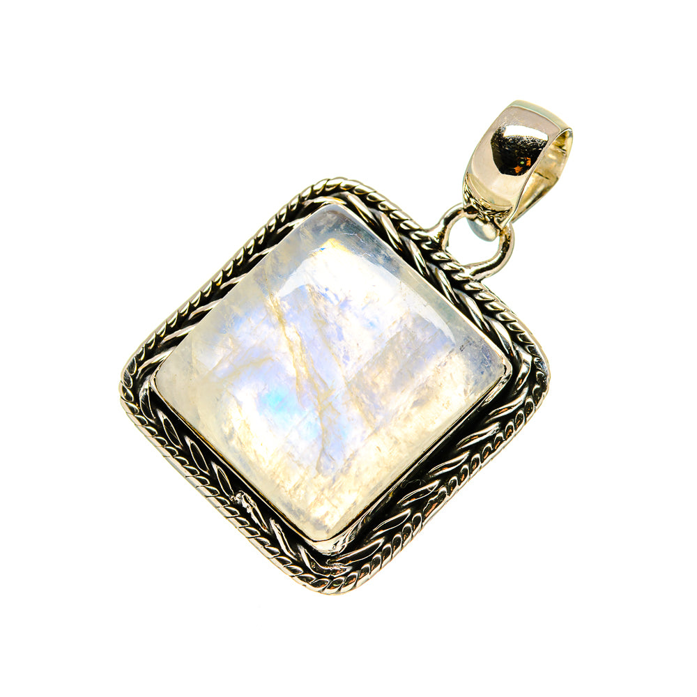 Rainbow Moonstone Pendants handcrafted by Ana Silver Co - PD754308