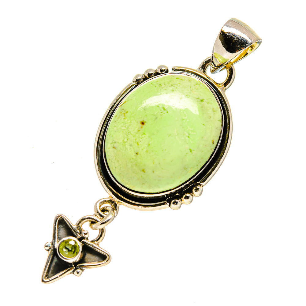 Lemon Chrysoprase Pendants handcrafted by Ana Silver Co - PD754366