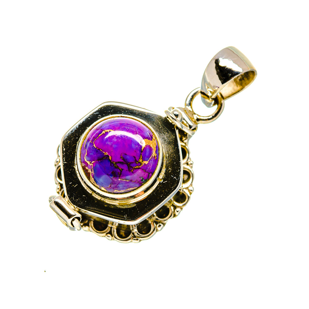 Purple Copper Composite Turquoise Pendants handcrafted by Ana Silver Co - PD754401