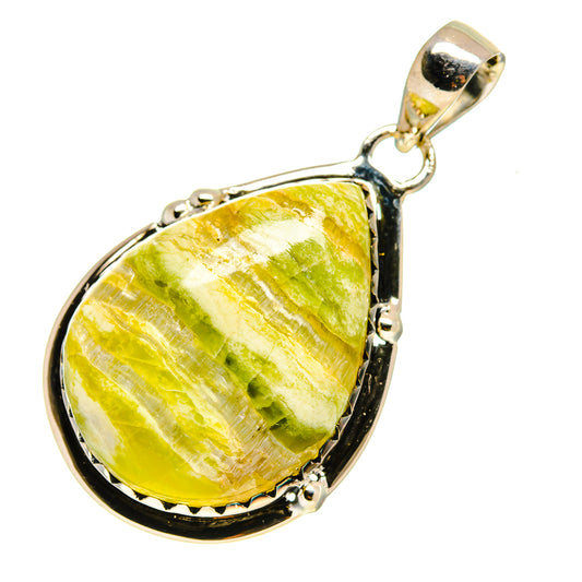 African Green Opal Pendants handcrafted by Ana Silver Co - PD754458