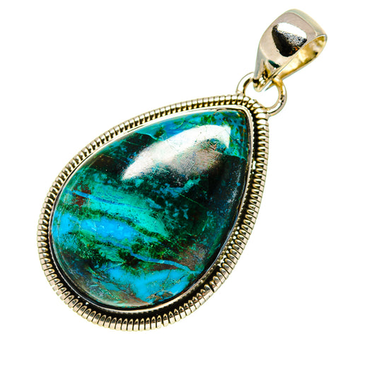 Chrysocolla Pendants handcrafted by Ana Silver Co - PD754459