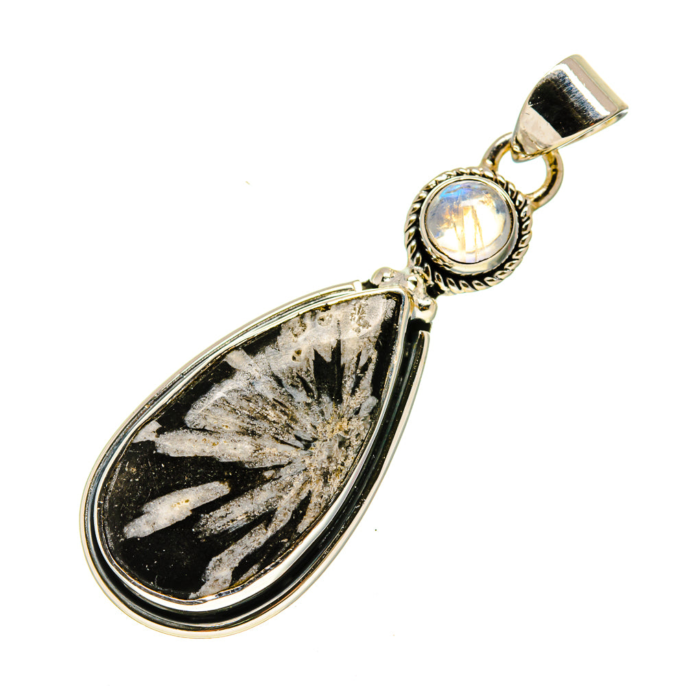 Chrysanthemum Stone Pendants handcrafted by Ana Silver Co - PD754489