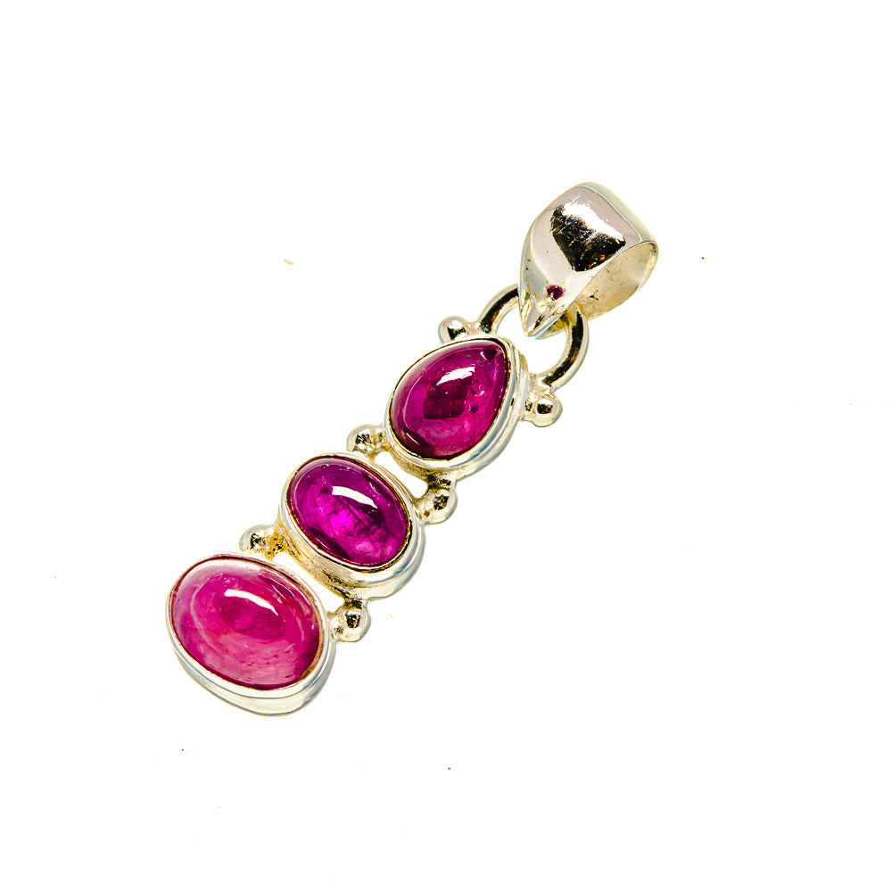 Pink Tourmaline Pendants handcrafted by Ana Silver Co - PD754495