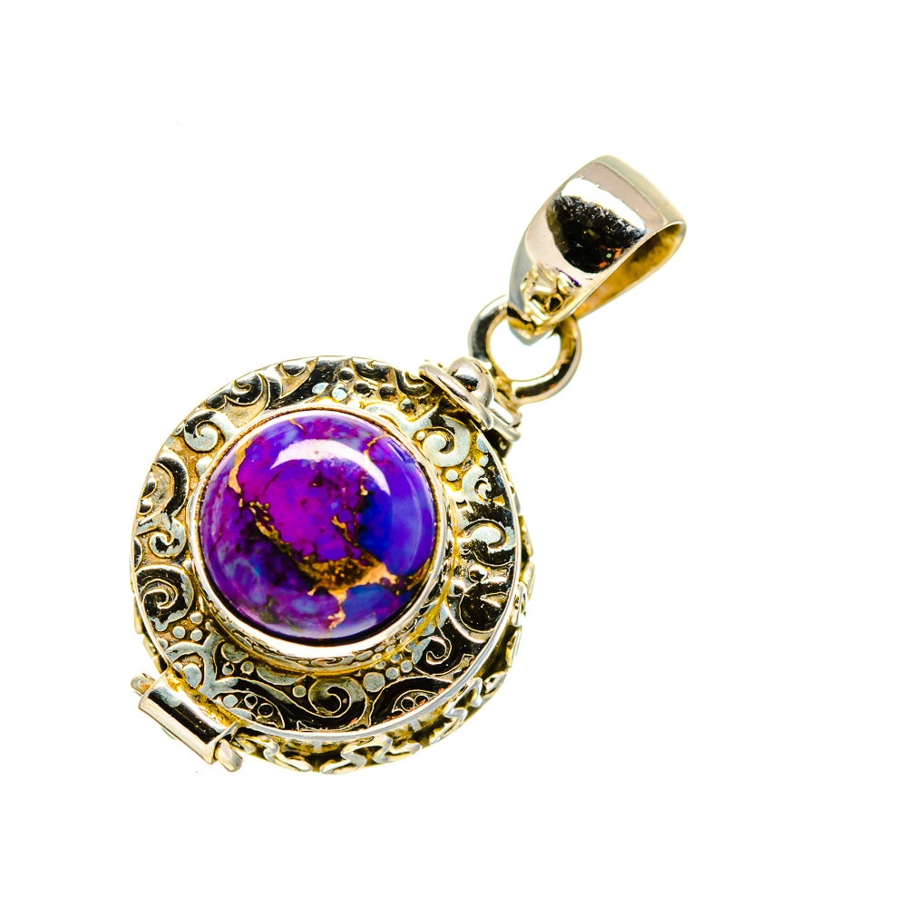 Purple Copper Composite Turquoise Pendants handcrafted by Ana Silver Co - PD754515